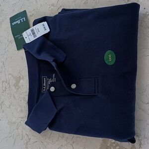 L.L. Bean Men's Premium Double XXXL Polo - Banded, Short-Sleeve in Navy, NWT